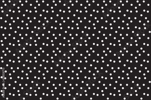 Black white polka randomly dots seamless pattern