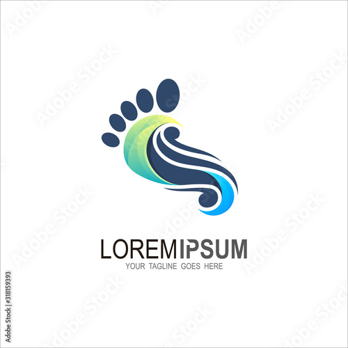 Wallpaper Mural Footprints logo, Logo design abstract, the sole of the logo Torontodigital.ca