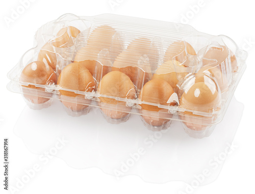 eggs in a plastic container
