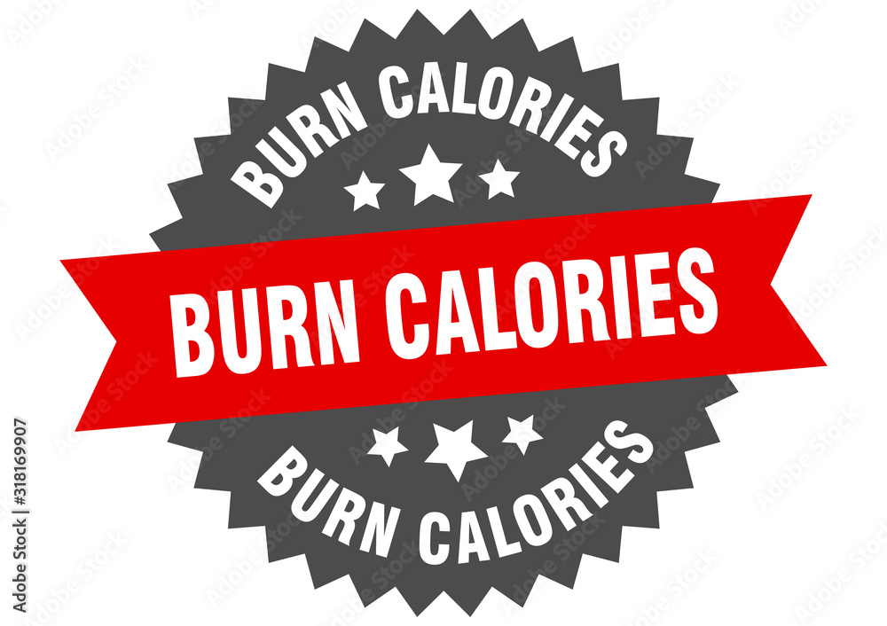 Fototapeta premium burn calories sign. burn calories circular band label. round burn calories sticker