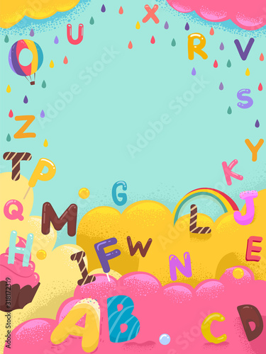 Alphabet Sweets Colors  Background Illustration © BNP Design Studio