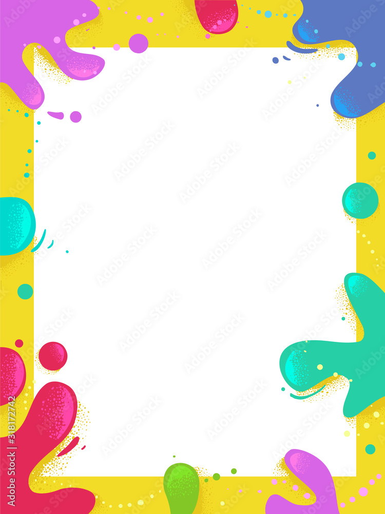 Paint Splat Colors Frame Background Illustration