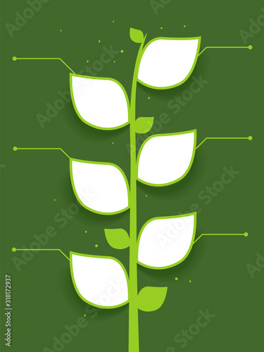 Plant Leaves Template Frame...