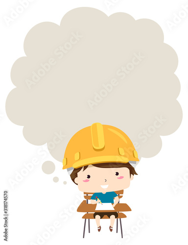 Kid Boy Hard Hat Desk Chair...