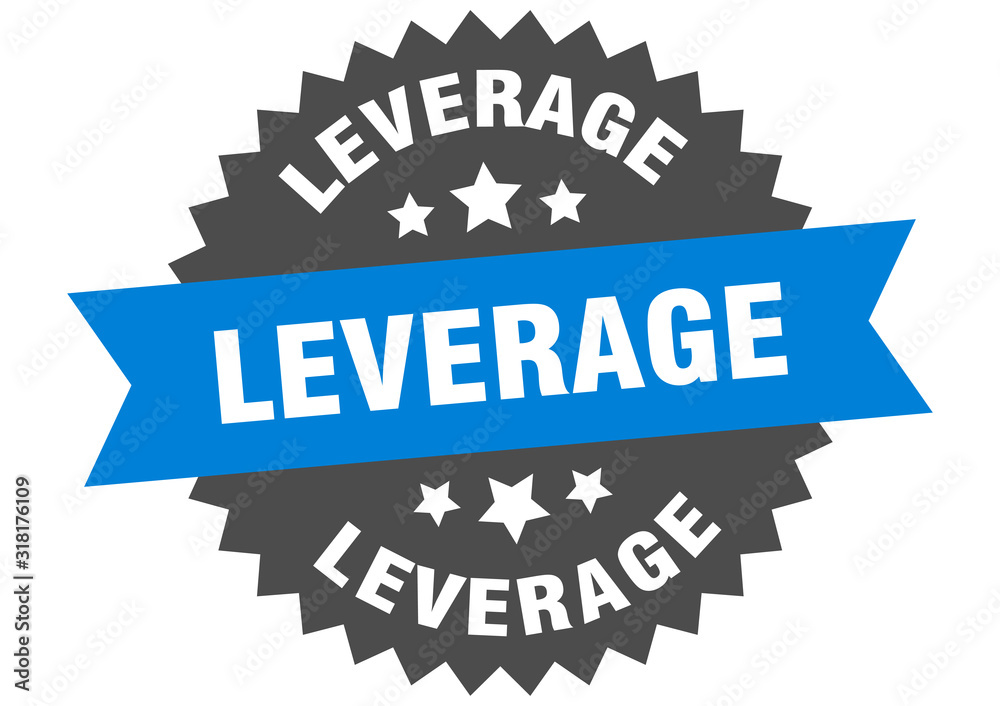 Fototapeta premium leverage sign. leverage circular band label. round leverage sticker