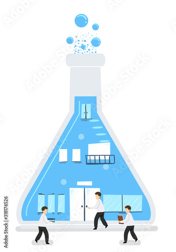 Scientists Flask Laboratory...