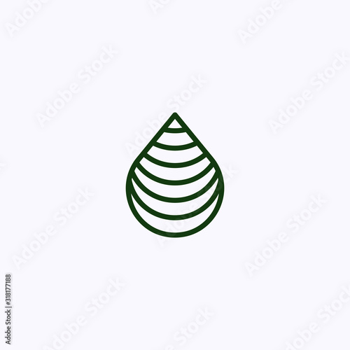 Oil drop icon isolated on white background
