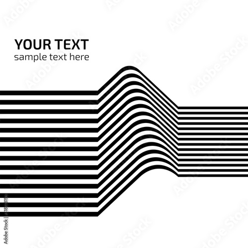Black and white horizontal stripes on background