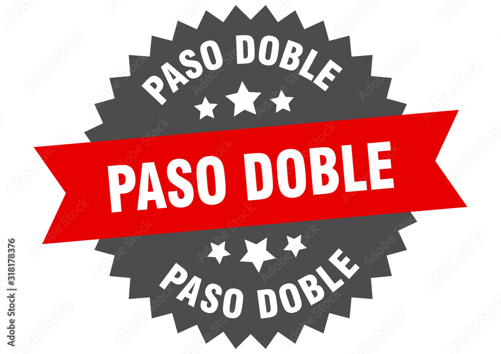 Fototapeta premium paso doble sign. paso doble circular band label. round paso doble sticker