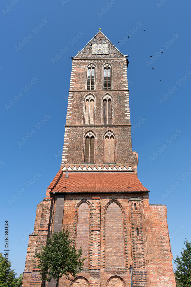Fototapeta premium St. Mary's Church (Marienkirche), Wismar, Mecklenburg Western Pomerania, Germany, Europe