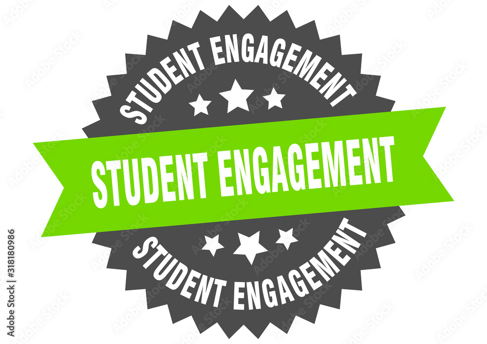 Obraz premium student engagement sign. student engagement circular band label. round student engagement sticker