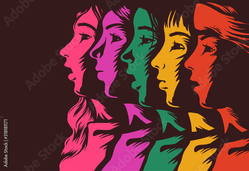 Women Colored Unity Stencil...