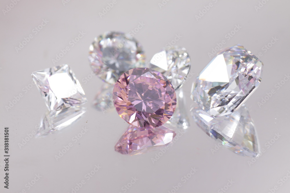 Close up shot of beautiful color zircon diamond beads for jewelry Close up shot of beautiful color zircon diamond beads for jewelry