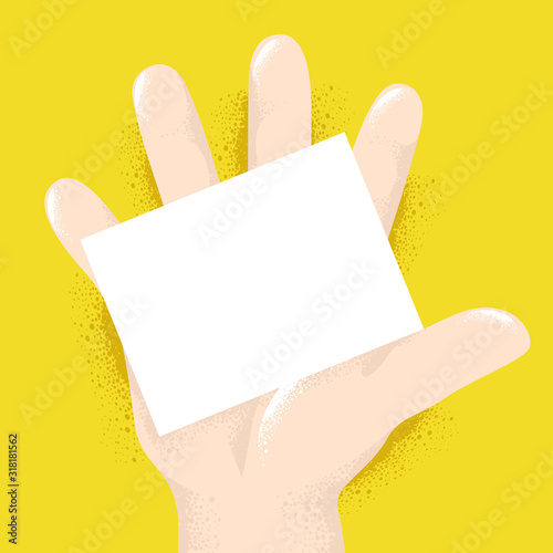 Hand Right Card Palm Board ...