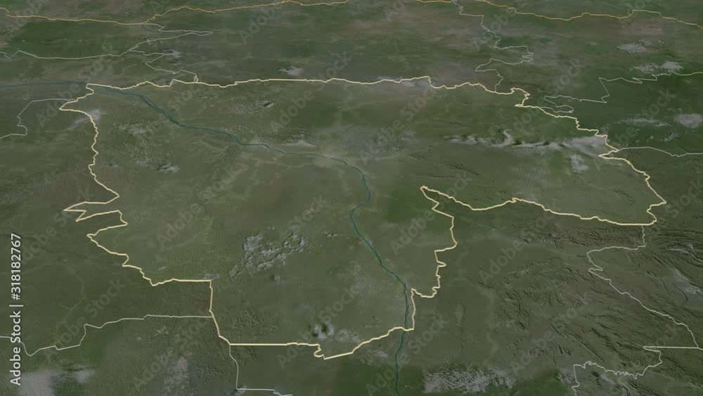 Tshopo, province with its capital, zoomed and extruded on the satellite map of Congo Kinshasa in the conformal Stereographic projection. Animation 3D Tshopo, province with its capital, zoomed and extruded on the satellite map of Congo Kinshasa in the conformal Stereographic projection. Animation 3D