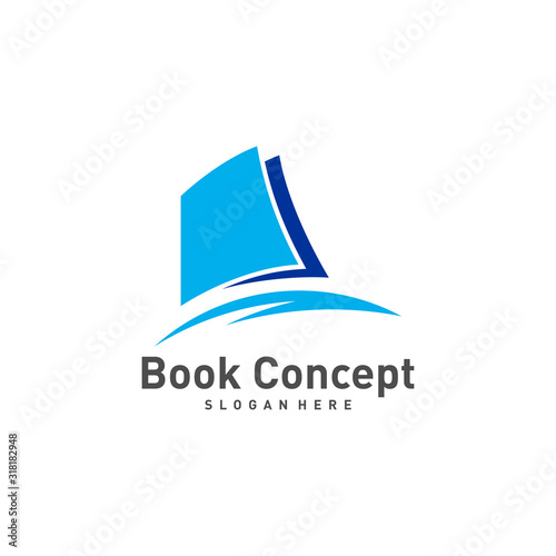 Book Logo design Template. Book icon logo concept vector