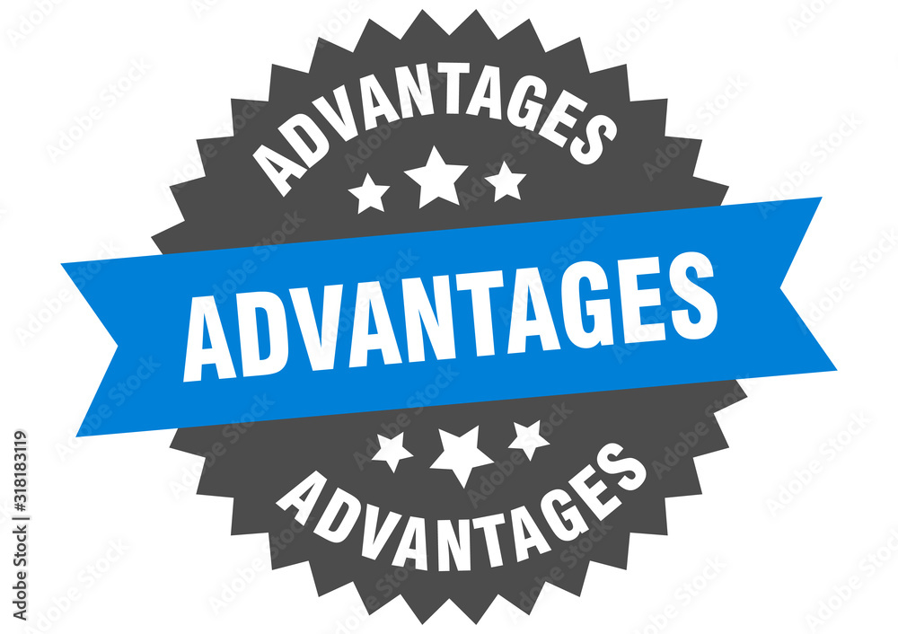 Fototapeta premium advantages sign. advantages circular band label. round advantages sticker