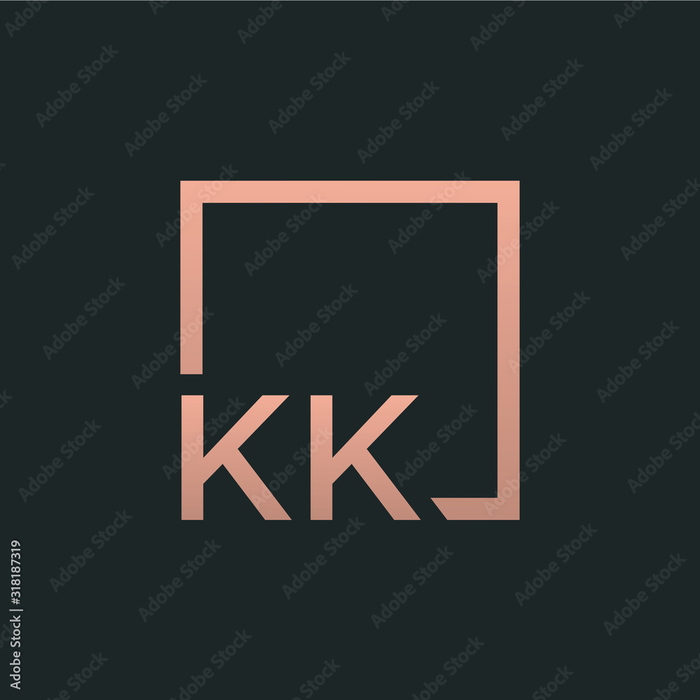 Letter K K Logo design with square frame line art. business consulting concept. studio,room,group icon. Suitable for business, consulting group company. - vector Letter K K Logo design with square frame line art. business consulting concept. studio,room,group icon. Suitable for business, consulting group company. - vector