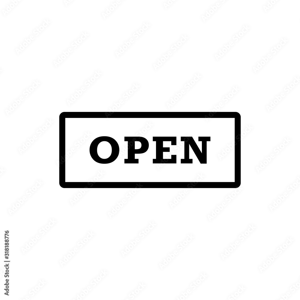 Open close signage icon trendy Open close signage icon trendy