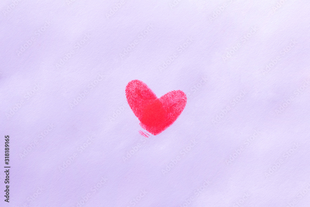 Fototapeta premium Heart shaped fingerprint on envelope