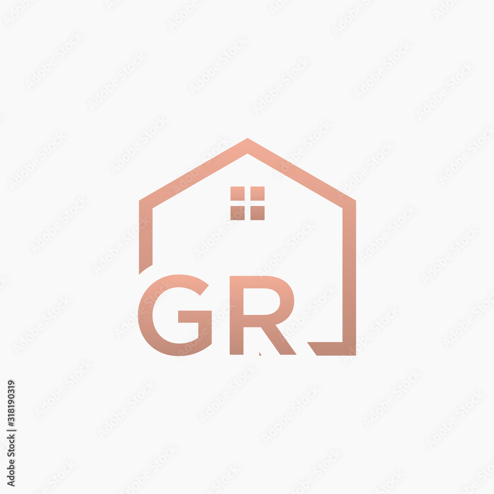 letter G R with Real Estate element. home concept Construction logo template, Home and Real Estate icon. Housing Complex Simple Vector Logo Template. - vector letter G R with Real Estate element. home concept Construction logo template, Home and Real Estate icon. Housing Complex Simple Vector Logo Template. - vector