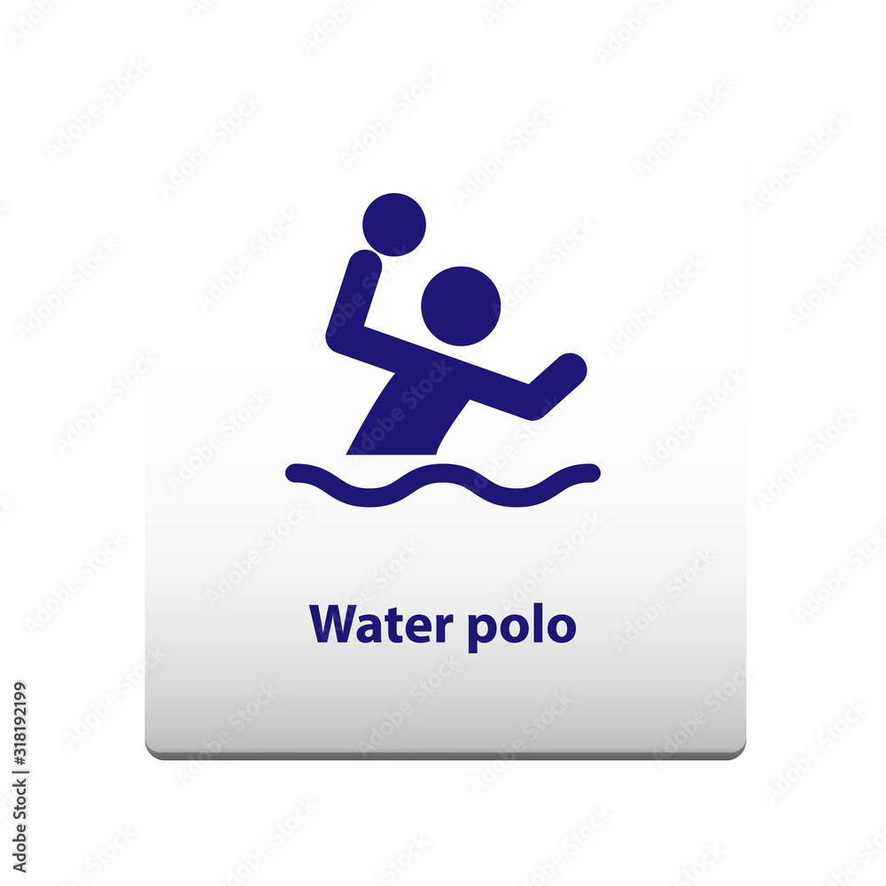 Water polo sport Symbol. stickman solid icon.vector illustration Water polo sport Symbol. stickman solid icon.vector illustration