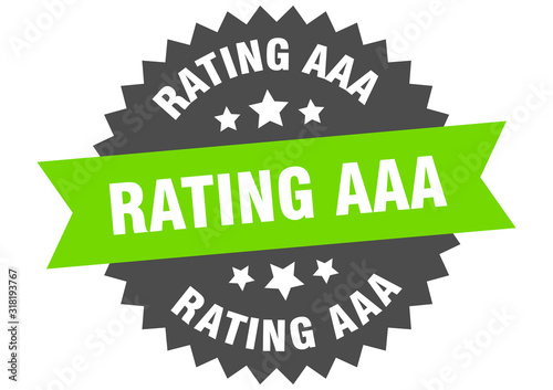rating aaa sign. rating aaa circular band label. round rating aaa sticker