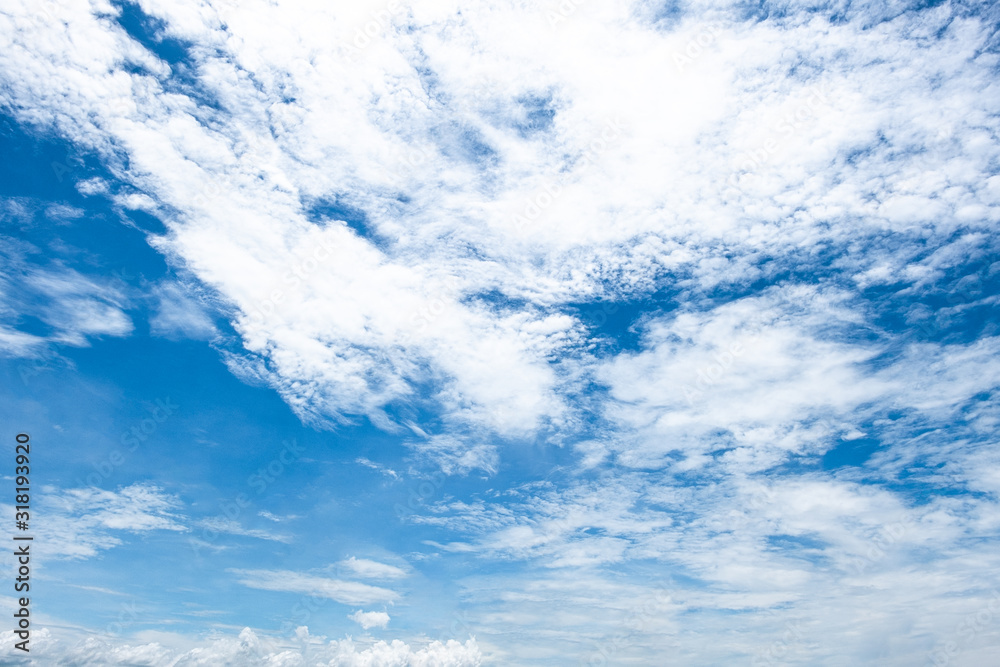 Blue sky and a lot of clouds
