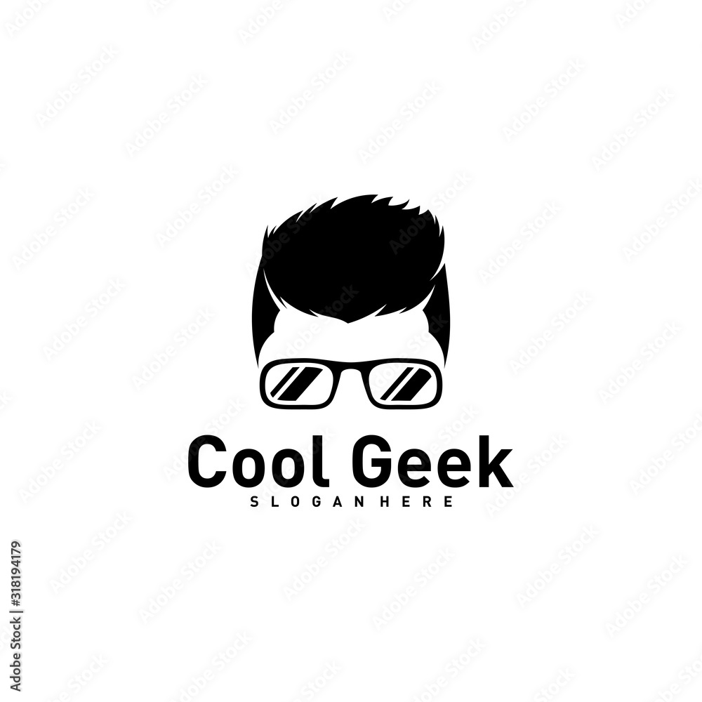 Social Geek Logo design template. Geek vector design icon. Illustration Social Geek Logo design template. Geek vector design icon. Illustration