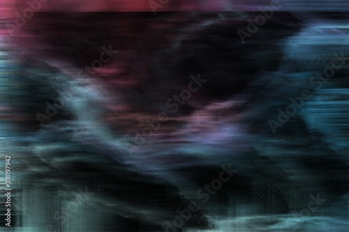 abstract background with digital broken noise and very dark blue, light slate gray and dim gray colors