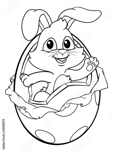 The Easter bunny rabbit bre...