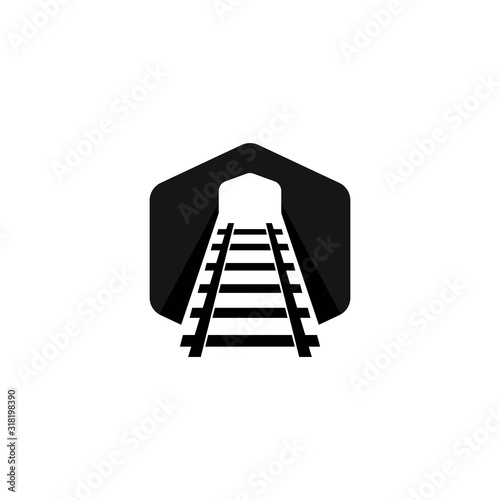 Railway logo , vector icon illustration