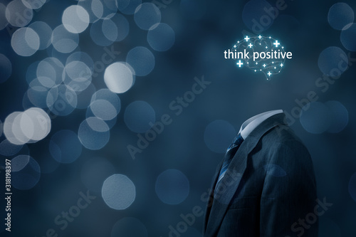Think positive motivation concept photo