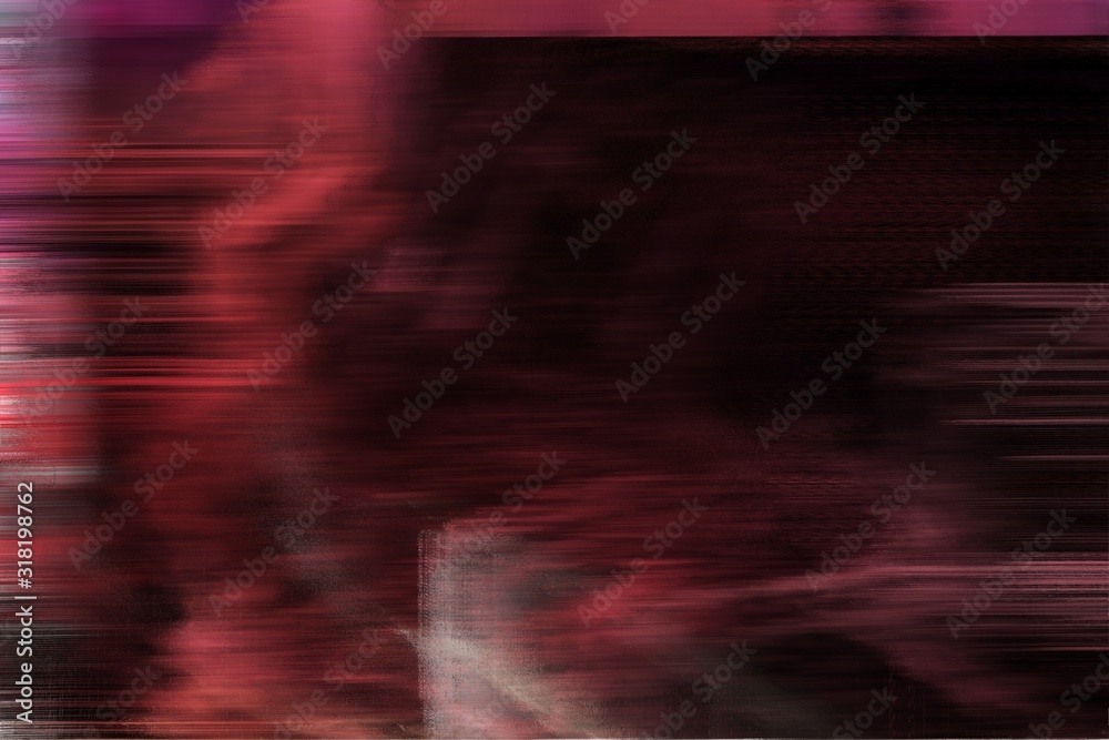 abstract background with digital screen broken damaged noise and very dark pink, moderate red and dark moderate pink colors