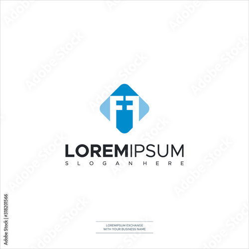 Letter FF Logo Icon Design Template Elements