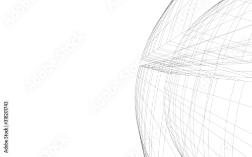 Concept 3d architecture building, vector illustration