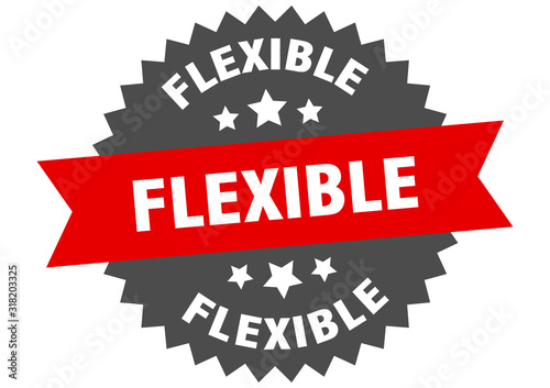 flexible sign. flexible circular band label. round flexible sticker