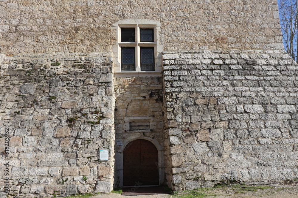 Tour des archives de l'abbaye d'Ambronay - Département de l'Ain - Région Rhône Alpes - France - Vue extérieure