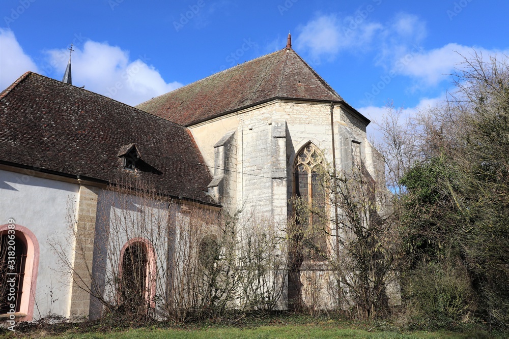 Abbaye d'Ambronay construite au 8 ème siècle - Département de l'Ain - Région Rhône Alpes - France - Vue extérieure