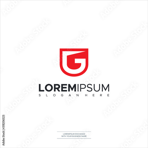 G Letter Logo Design with Creative Modern Trendy Typography and Reds Colors Design