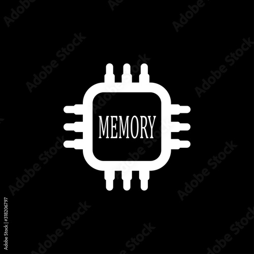 White color memory icon - vector illustration eps ten