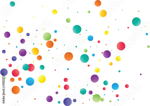 Festive color round confetti background. Abstract frame confetti texture for holiday, postcard, poster, website, carnivals, birthday and children's parties. Cover confetti mock-up. Wedding card layout