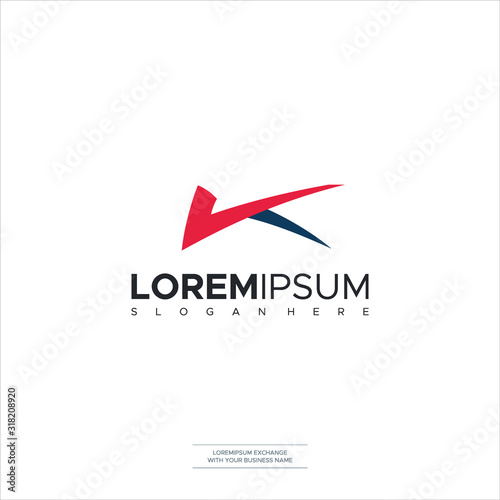 Letter K logo icon design template elements
