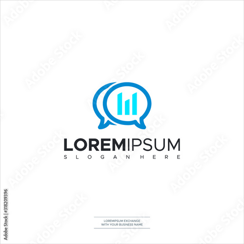 Social Finance Logo Letter M template Elements Design