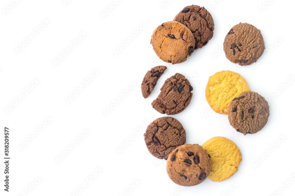 homemade cookies on white background homemade cookies on white background