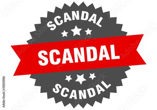 scandal sign. scandal circular band label. round scandal sticker