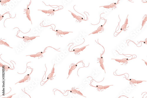  Funny, vector shrimp. Marine life. Crustaceans. Residents of aquariums and the ocean. Caridea