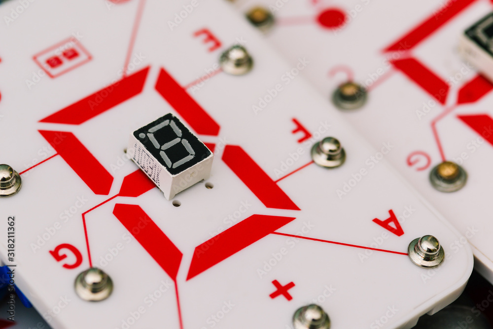Sevensegment indicator. Display device for digital information