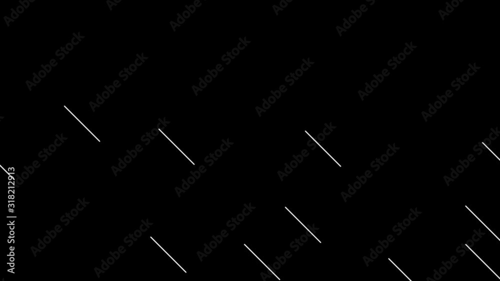 Rain. Pattern, animation with alpha channel enabled. Cartoon
