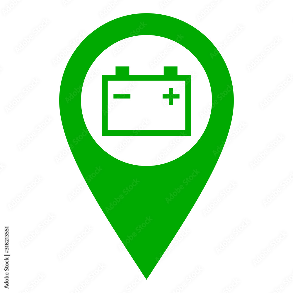 Autobatterie und Kartenmarkierung Autobatterie und Kartenmarkierung